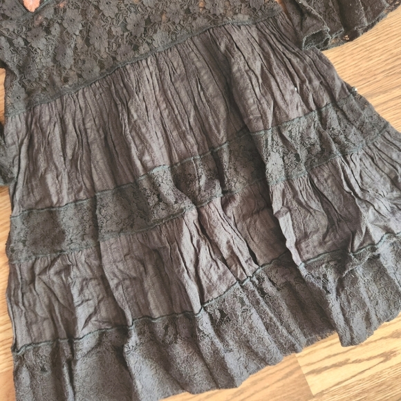 NWT Free People One Antiquity Lace Contrast Mini Dress, Size 6 - Picture 3 of 16